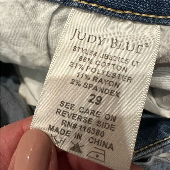 Judy Blue Distressed Jeans Women's Size 29 Faded Skinny Fit Ripped Light Denim - Picture 5 of 13
